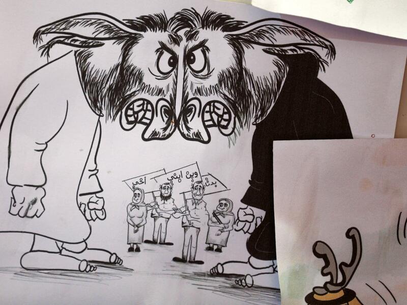 In war-torn northwest Syria, cartoonist Amani al-Ali takes her pen to the screen to sketch life in the embattled opposition bastion of Idlib. Through her cartoons, Ali has boldly challenged traditions to comment on life in the anti-regime bastion, and to condemn seeming international indifference to civilian deaths. Omar HAJ KADOUR / AFP