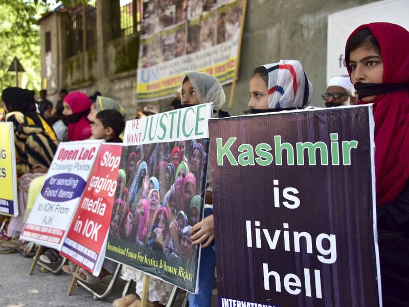 Kashmiri refugees in Pakistan-administered Kashmir take part in an anti-Indian protest rally in Muzaffarabad on August 18, 2019. (AFP/ File Photo) Kashmiri refugees in Pakistan-administered Kashmir take part in an anti-Indian protest rally in Muzaffarabad on August 18, 2019. (AFP/ File Photo)