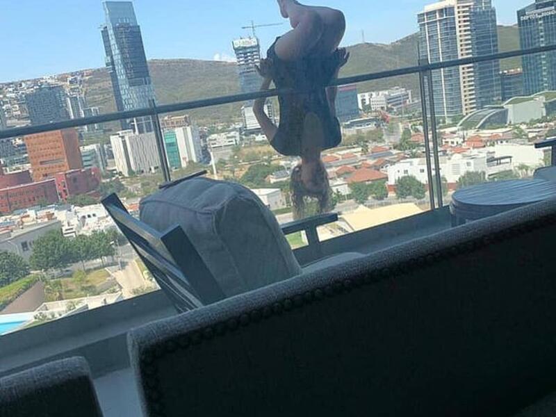 Alexa Terrazas is listed in critical condition at a hospital in Nuevo Leon, Mexico, after she suffered an 80-foot fall from her balcony while doing a yoga pose on on her 6th floor balcony. (Daily Mail) Alexa Terrazas is listed in critical condition at a hospital in Nuevo Leon, Mexico, after she suffered an 80-foot fall from her balcony while doing a yoga pose on on her 6th floor balcony. (Daily Mail)
