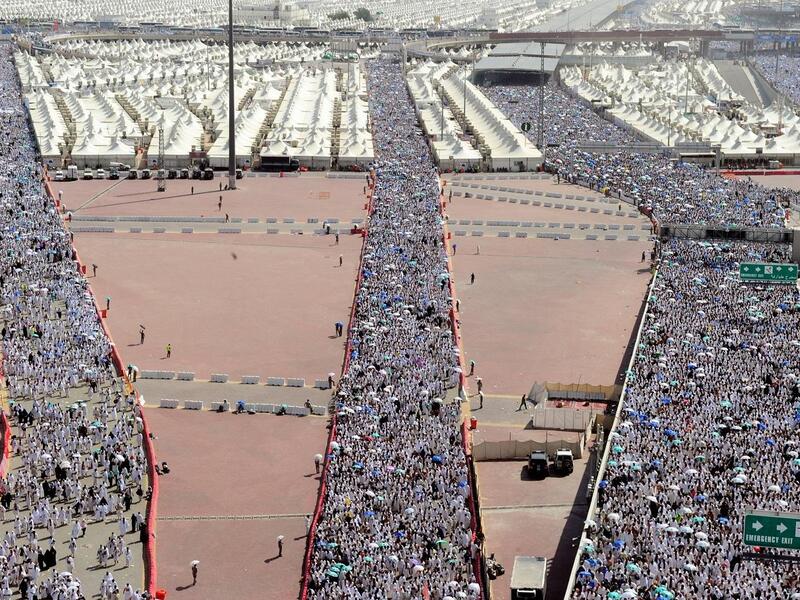 Muslim pilgrims head to perform the 'Jamarat' ritual in Mina near Mecca, Saudi Arabia in November 2010 on the third day of the hajj. AFP