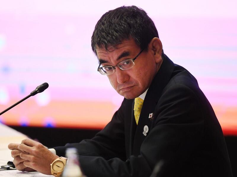 Japan's then-foreign minister Taro Kono  (AFP)