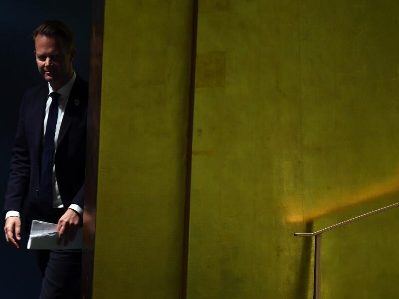 Danish Minister of Foreign Affairs Jeppe Kofod arrives to speak during the 74th session of the United Nations General Assembly on September 26, 2019 at the United Nations Headquarters in New York City. Johannes EISELE / AFP