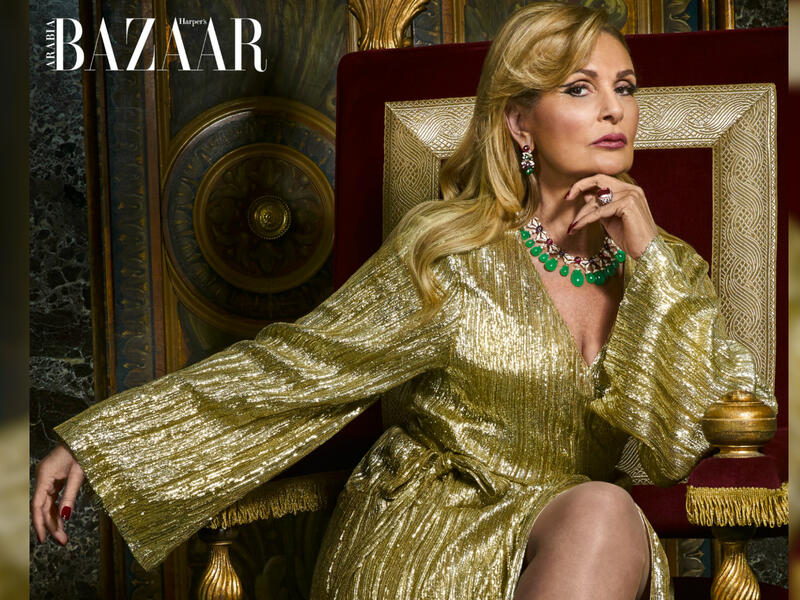 Youssra featured in Harper's Bazaar Arabia September's issue Source harpersbazaararabia.com