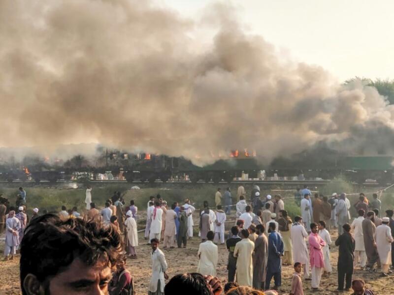 Fire erupted on board a passenger train leaving over 70 people killed. (AFP/ File Photo) Fire erupted on board a passenger train leaving over 70 people killed. (AFP/ File Photo)