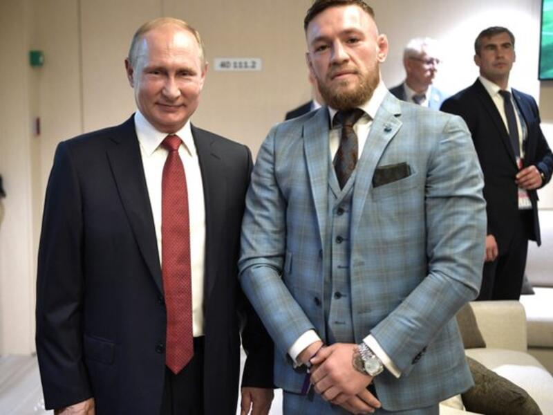 President of Russia Vladimir Putin and martial arts champion Conor. (Twitter)