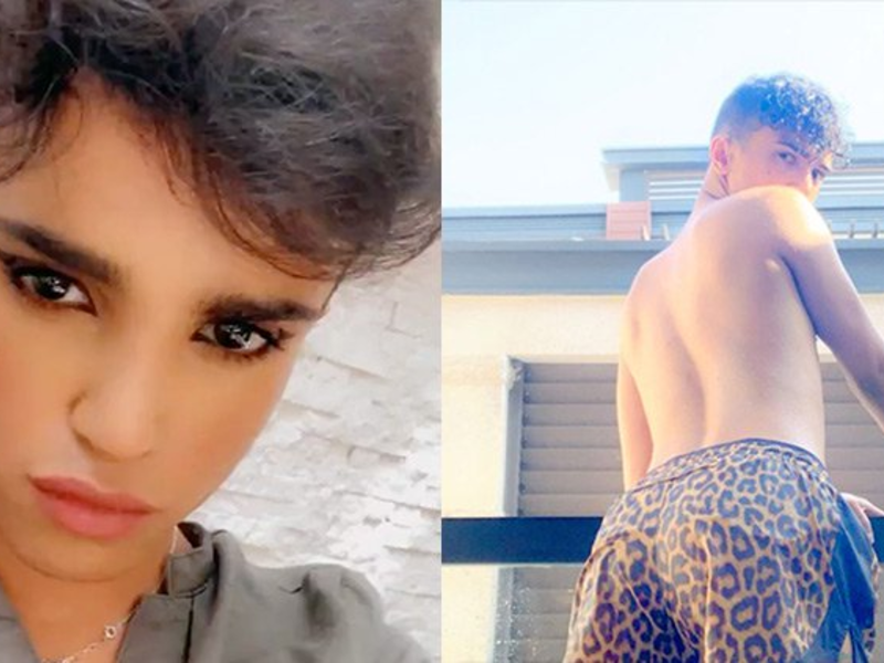 Suhail al-Jameel, 23 announced he was facing prison on his Snapchat account on Sunday after initially posting the picture of himself in leopard print shorts on Twitter. (Twitter)