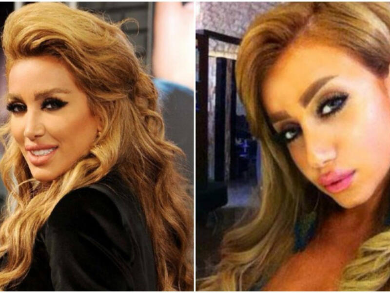 Maya Diab With Her Lookalike