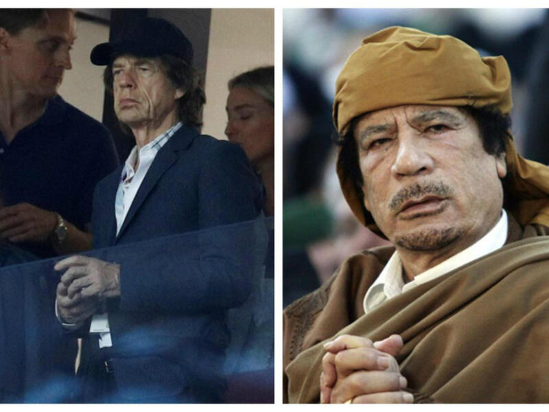 Muammar Al Gathafi With His Lookalike