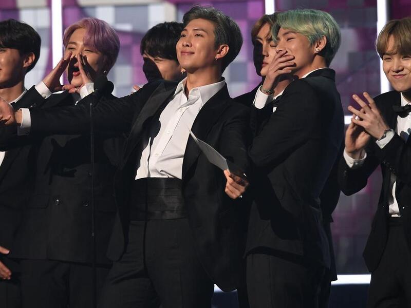 K-pop group BTS ignored fan demands to withdraw from a performance in Riyadh on Friday, a decision that has drawn widespread criticism. (AFP/ File Photo)