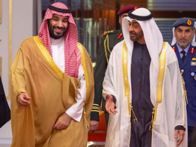 MBS and Mohammad Ben Zayed (AFP)