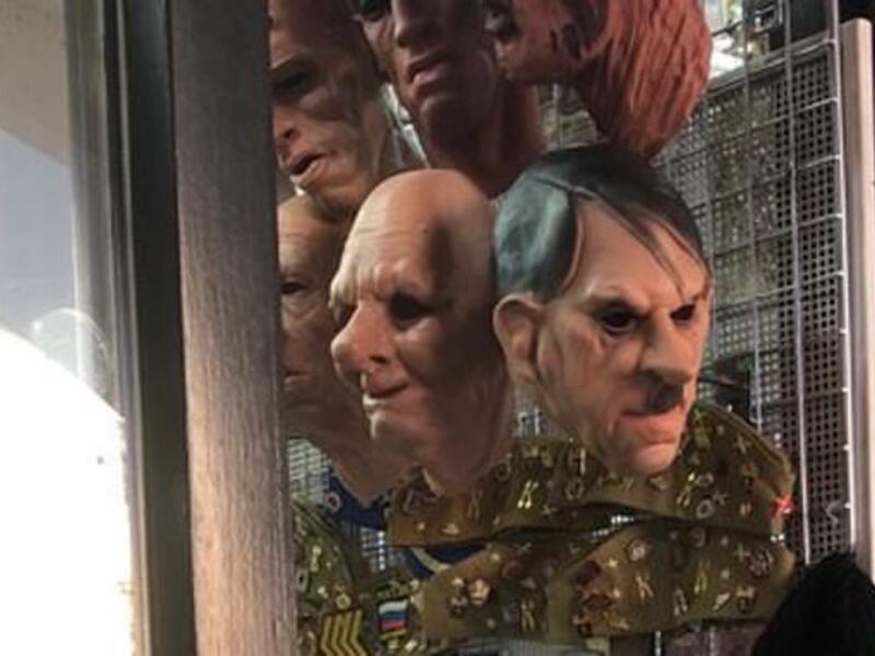 Masks of Nazi Germany leader Adolf Hitler (Twitter)