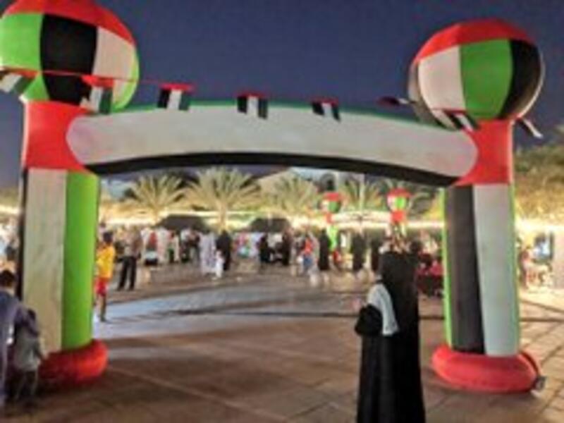 Celebrations of UAE national day on the compound. (Twitter)