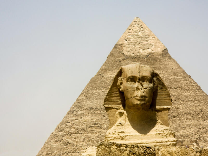 The Sphinx - mythical creature with the head of a human and the body of a lion, are generally associated with architectural structures such as royal tombs or religious temples Egypt, Giza. (Shutterstock/ File Photo)