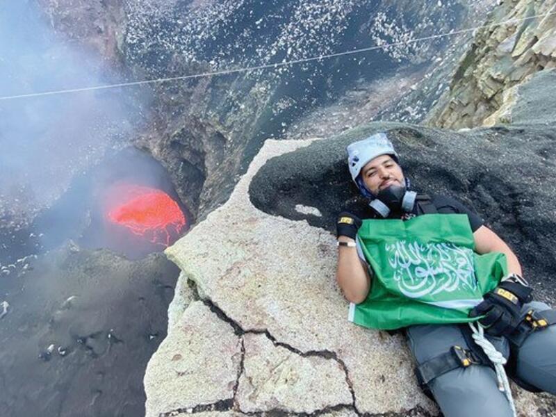 Al-Shibani journeyed to the Masaya lake of molten lava in Nicaragua. (Supplied)