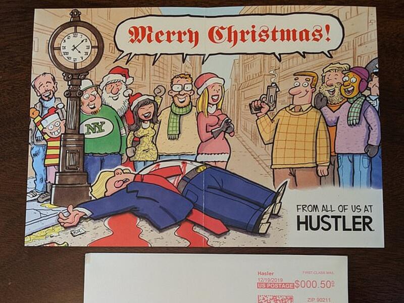 The card was a reference to Trump's comment during the 2016 presidential campaign, when he bragged: 'I could stand in the middle of Fifth Avenue and shoot somebody and I wouldn't lose any voters, OK?' (Dailymail)