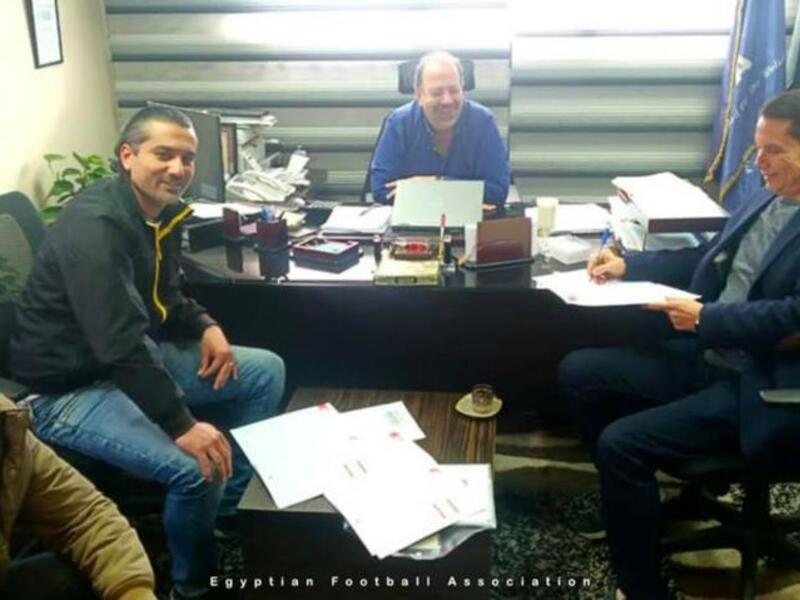 The EFA's executive director Waleed Attar confirming the 75 year-old's enrollment [Facebook: Egyptian Football Association]