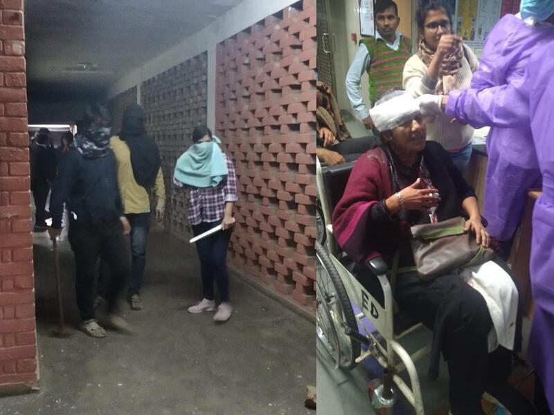 Violence swept the Jawaharlal Nehru University on Sunday as several masked individuals, both male and female. (Twitter)