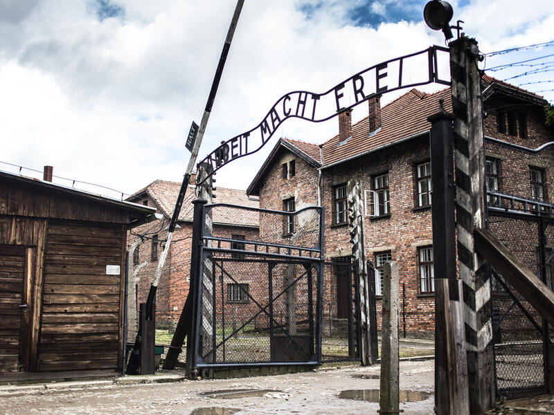 Holocaust Memorial Museum. The main gate of the concentration camp Auschwitz with the inscription work makes you free. (Shutterstock/ File Photo) Holocaust Memorial Museum. The main gate of the concentration camp Auschwitz with the inscription work makes you free. (Shutterstock/ File Photo)