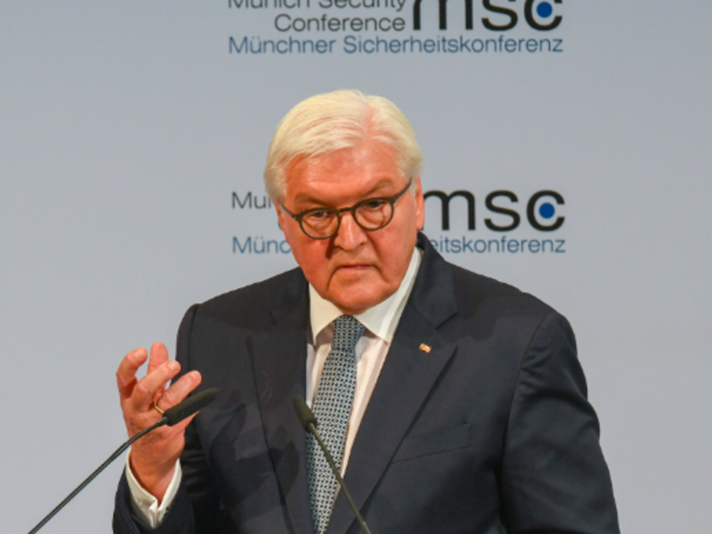 German President Frank-Walter Steinmeier speaking at the Munich Security Conference in Munich. AFP