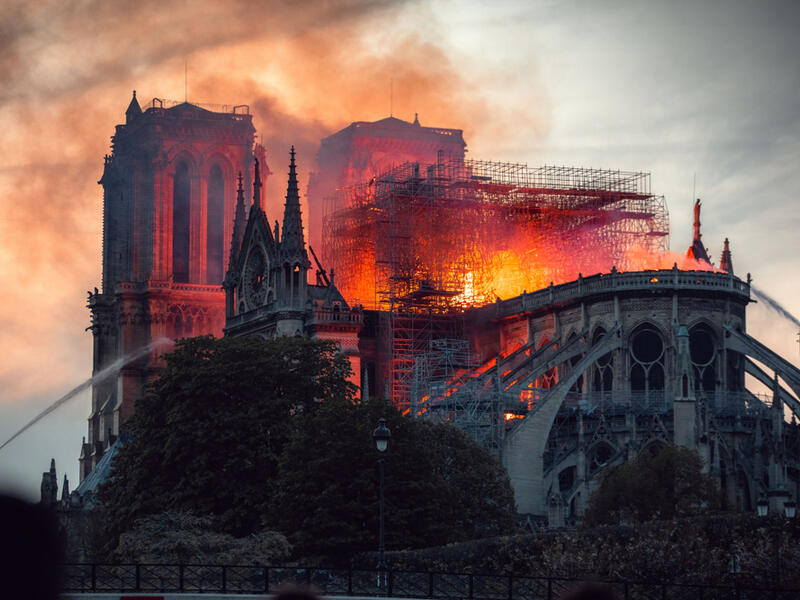 Notre Dame Fire Paris (Shutterstock)	