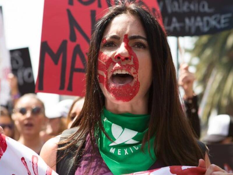 Mexican women strike to protest against men's violence against women (Twitter)
