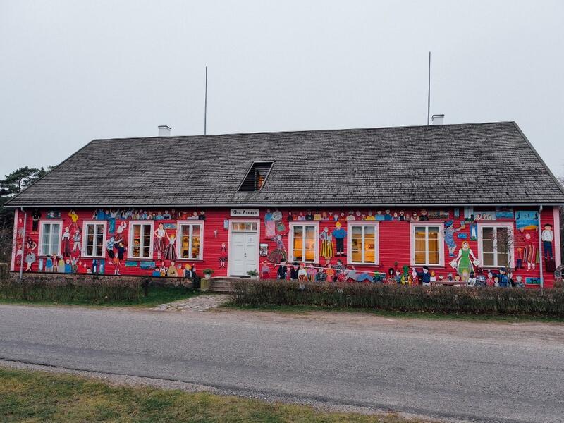 A picture taken on November 20, 2019 shows the local museum on Kihnu island in the Baltic Sea, 10 kilometres (six miles) off the coast of Estonia. Steeped in folk traditions, Kihnu's historic way of life however is now threatened as economic hardship drives more and more islanders away in search of work. Alessandro RAMPAZZO / AFP