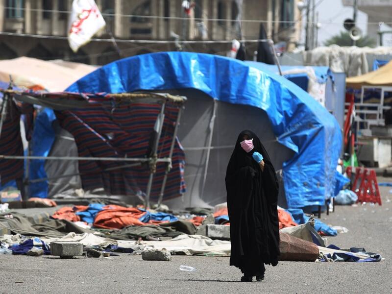 The Iraqi government announced the extension of the curfew to April 18 as part of actions taken by the authorities against the spread of the novel coronavirus. AHMAD AL-RUBAYE / AFP