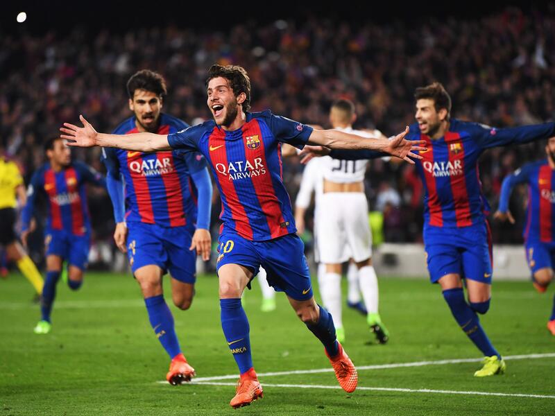 3- انتصار برشلونة على باريس سان جيرمان 6-1 في إياب ثمن نهائي دوري أبطال أوروبا موسم 2016-2017