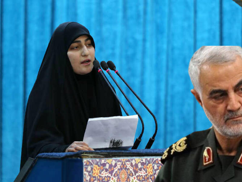 قاسم سليماني وابنته زينب