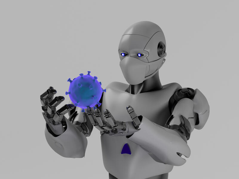 The autonomous machine uses a specific type of short-wavelength UV, known as UVC, to kill microorganisms and disrupt their DNA in a process known as ‘ultraviolet germicidal irradiation’. (Shutterstock/ File Photo)