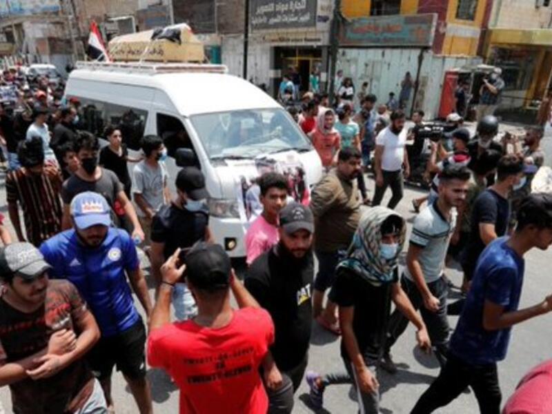 Two demonstrators died in Baghdad early Monday after being shot in confrontations with security forces (Twitter)