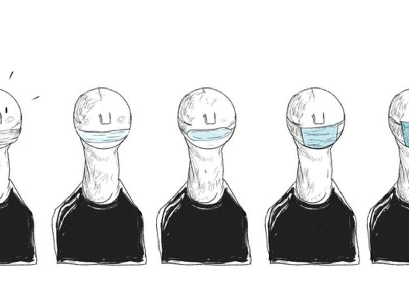 Cartoonists protest the arrest of Emad Hajjaj. (Rafat Alkhateeb/ Twitter)