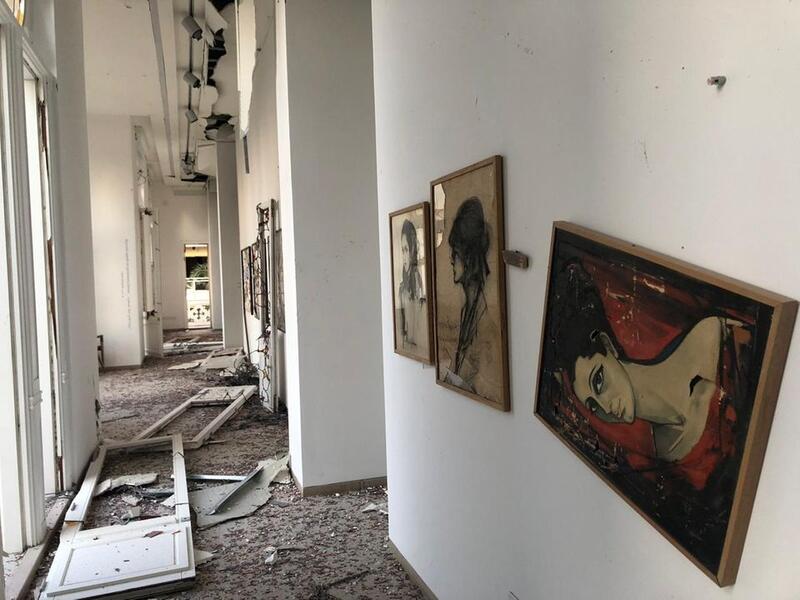 Beirut's Sursock museum suffered extensive damage from the explosion Photo: Marie Nour Hechaime, curator at Sursock Museum (www.theartnewspaper.com)