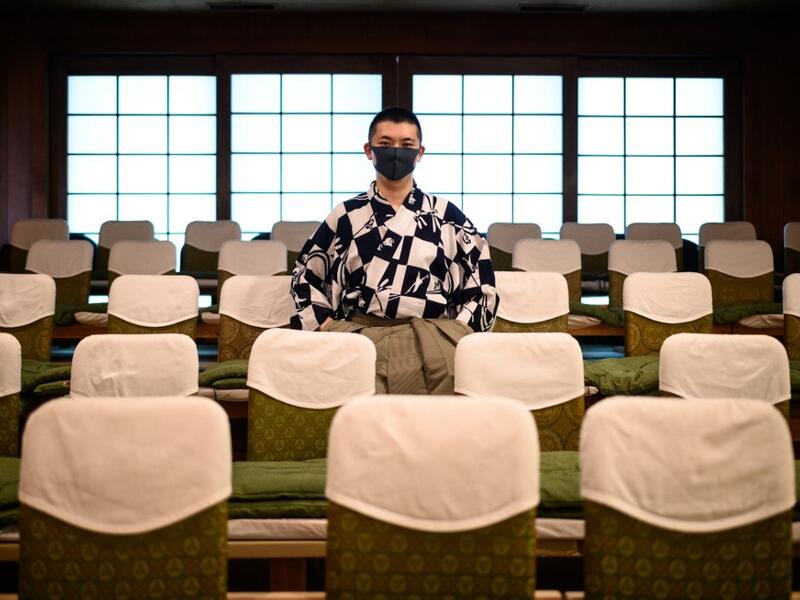 The COVID-19 coronavirus pandemic has affected theatres across the world, but noh performers now face the ultimate question -- can the play that has been passed down for generations since the 14th century still survive after the pandemic? Philip FONG / AFP