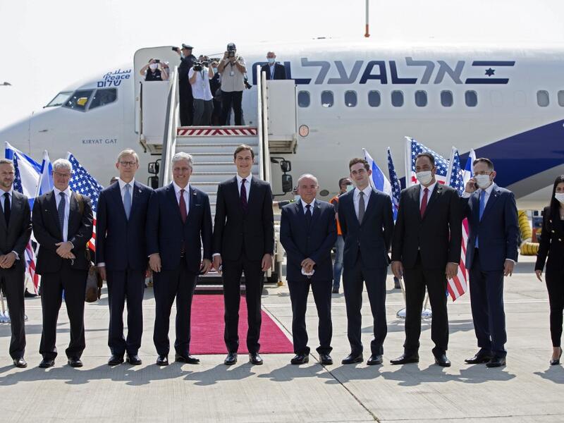 The El Al flight, scheduled to leave at 0730 GMT from Ben Gurion Airport near Tel Aviv, will carry a delegation led on the American side by President Donald Trump's son-in-law and White House advisor Jared Kushner. Heidi levine / AFP