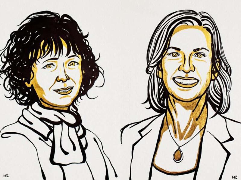 This year's Nobel prize in chemistry goes to the pioneers of CRISPR gene editing, Emmanuelle Charpentier and Jennifer Doudna. (Twitter)
