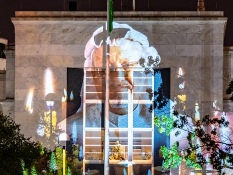 Washington Buildings Lit up With Khashoggi's Photos on the Second Anniversary of His Gruesome Death