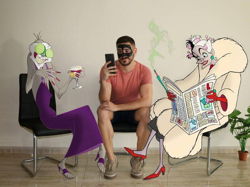 Artist Samuel MB pictures his life with Disney Charachters. (Instagram/ Samuel MB)