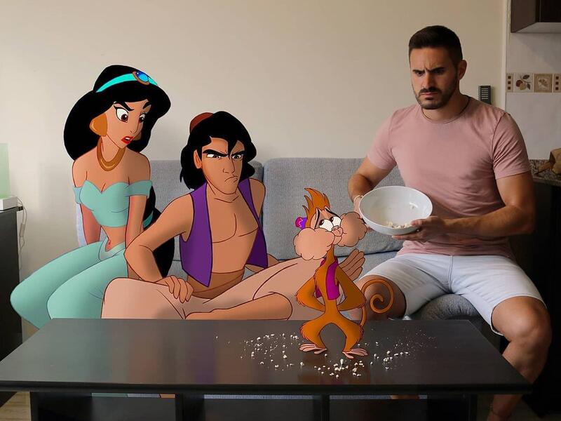 Artist Samuel MB pictures his life with Disney Charachters. (Instagram/ Samuel MB)