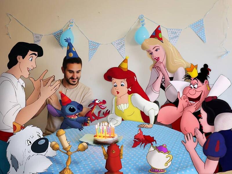 Artist Samuel MB pictures his life with Disney Charachters. (Instagram/ Samuel MB)