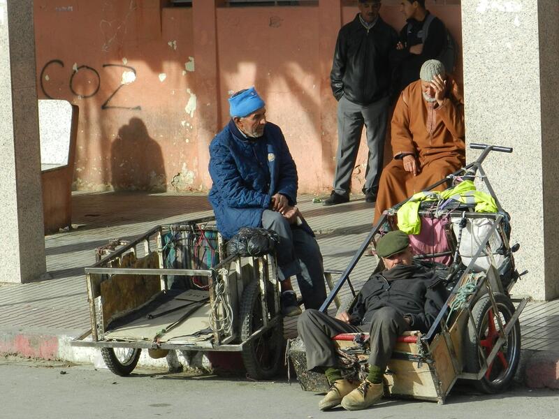 Morocco, bus stop somewhere on the way to Marrakech/Photo by Ewelina Lepionko
