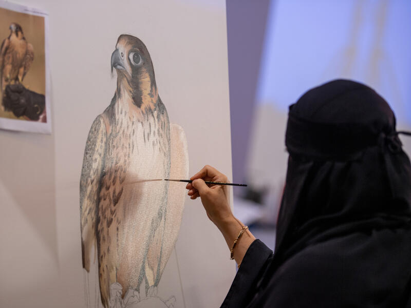 Saudi Falcons and Hunting Exhibition in Riyadh Season 11 Oct 2019 Saudi arabia. (Shutterstock/ File Photo)