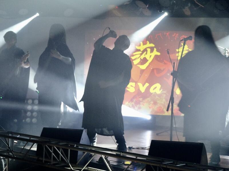 This picture taken on December 3, 2020 shows Joe Henley (C), a leading vocalist of Taiwanese death metal band 'Dharma' singing during a rehearsal in Taipei. Sam Yeh / AFP
