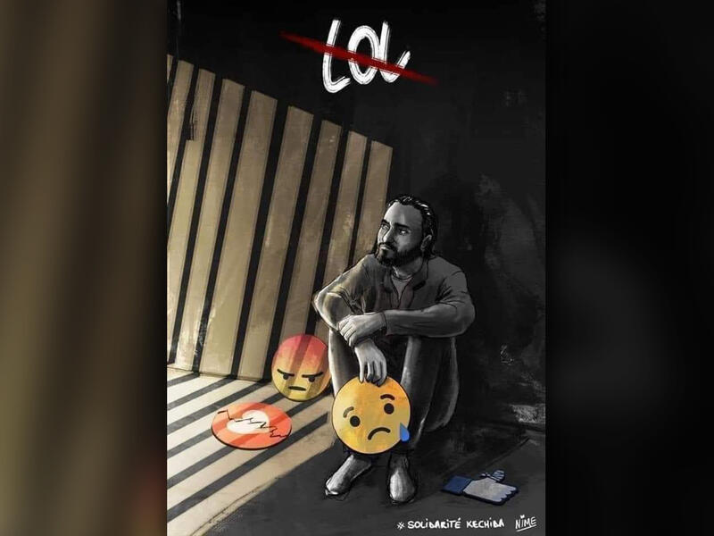 Activists across social media have announced support for Walid Kechida defending his work as a freedom of speech. (Twitter)