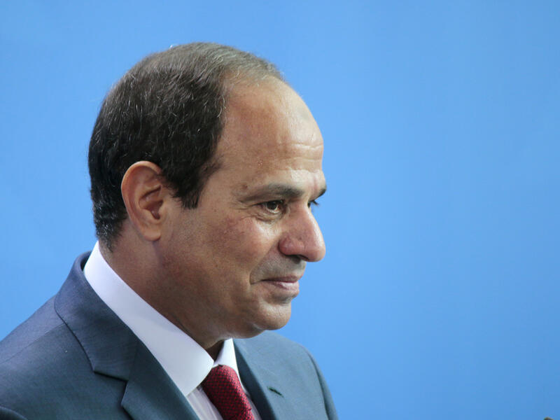 Egyptian president Abdel Fattah el-Sisi at a press conference after a meeting with the German Chancellor in the Chanclery in Berlin. (Shutterstock/ File Photo)