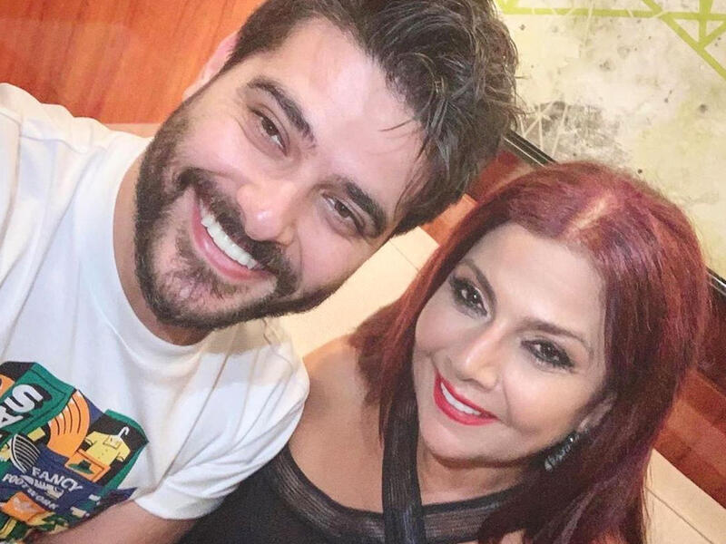 Sabah Jazairi with Syrian singer Nassif Zeytoun