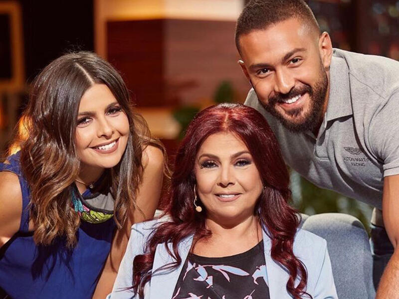 Sabah Jazairi with her children Karam and Rasha Taki