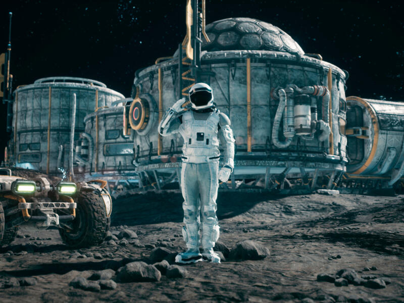 In space 