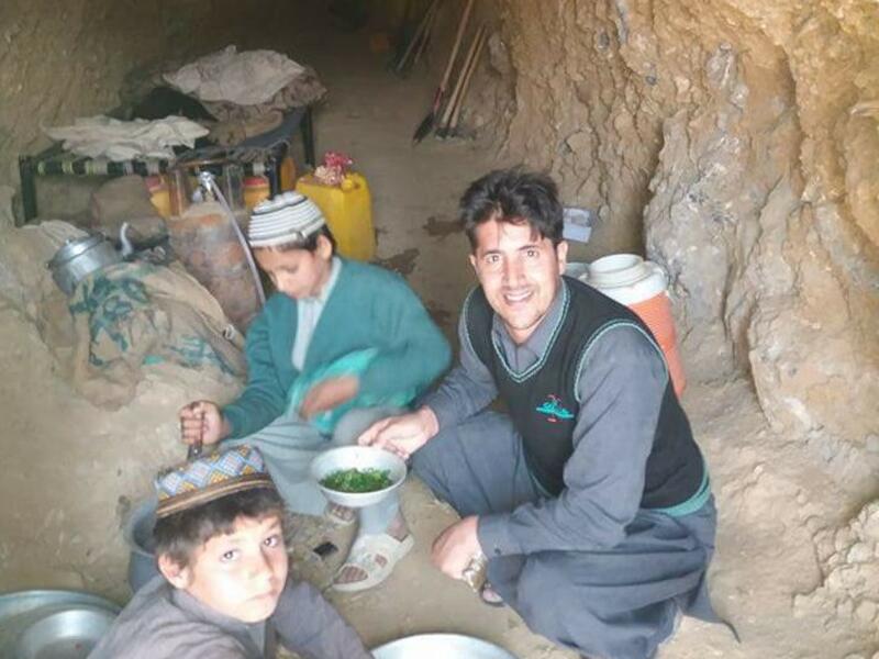 Lunch inside a cave at Jamrud Khyber 