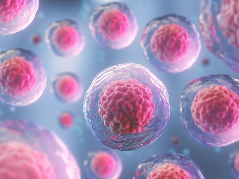  Human cell or Embryonic stem cell microscope background